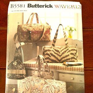 Butterick Pattern #5581 Drawstring and Duffle Bags designed by Waverly